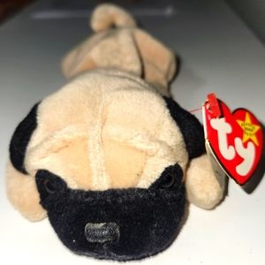 NWT Rare Pugsly the Pug  TY Beanie Baby